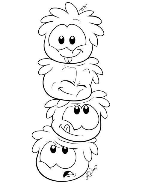 rainbow puffle coloring pages